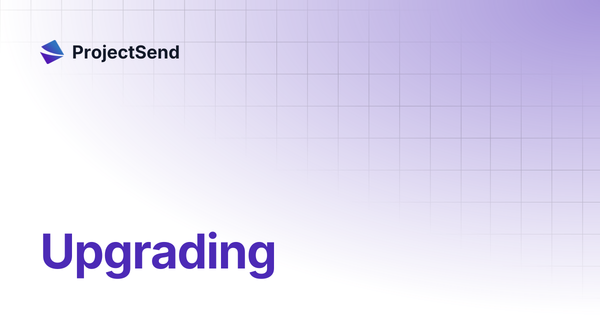 Upgrading | ProjectSend